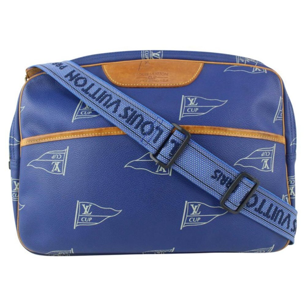 Louis Vuitton 1991 LV Cup Blue Monogram Sail Sac